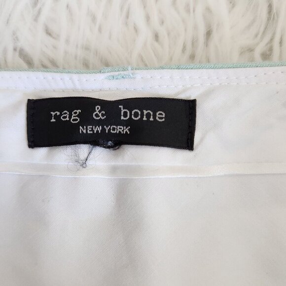 Rag & Bone Dylan Cropped Linen Wide Leg Pant Mint Green Size 8 Casual Business - Picture 8 of 13